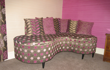 sofa with cushions